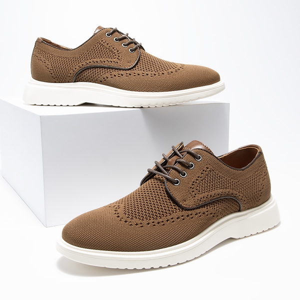 [MaxFlex Ease Polish] Men's Lightweight Oxford Shoes - BROWN - 5