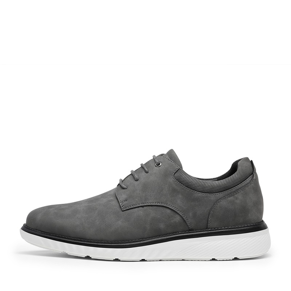 Men's Knitted Casual Oxford Sneakers - GREY - 5