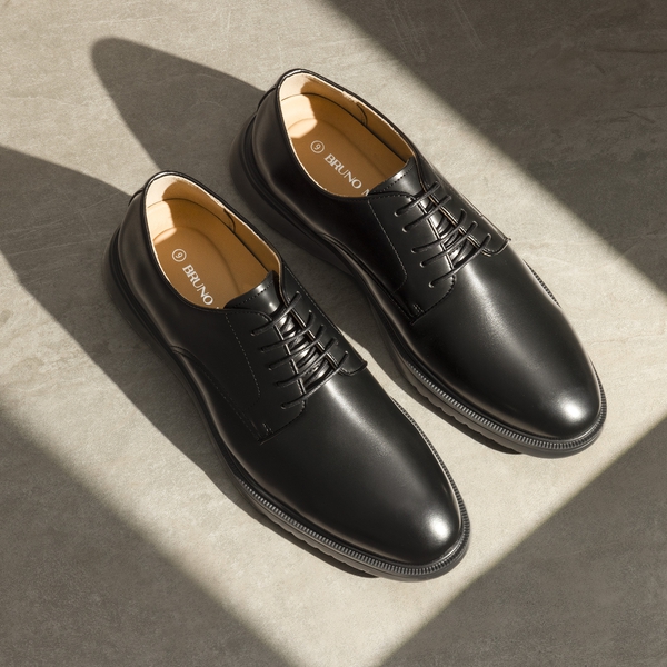 [MaxFlex Ease Polish] Men's Comfortable Oxford Shoes - BLACK - 7