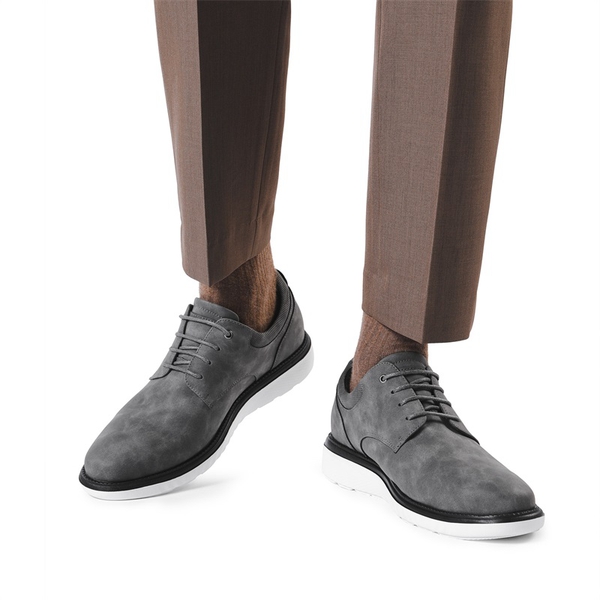 Men's Knitted Casual Oxford Sneakers - GREY - 1