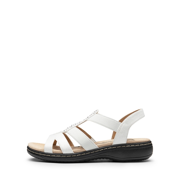 Strappy Suede Arch Support Flat Sandals - WHITE - 3