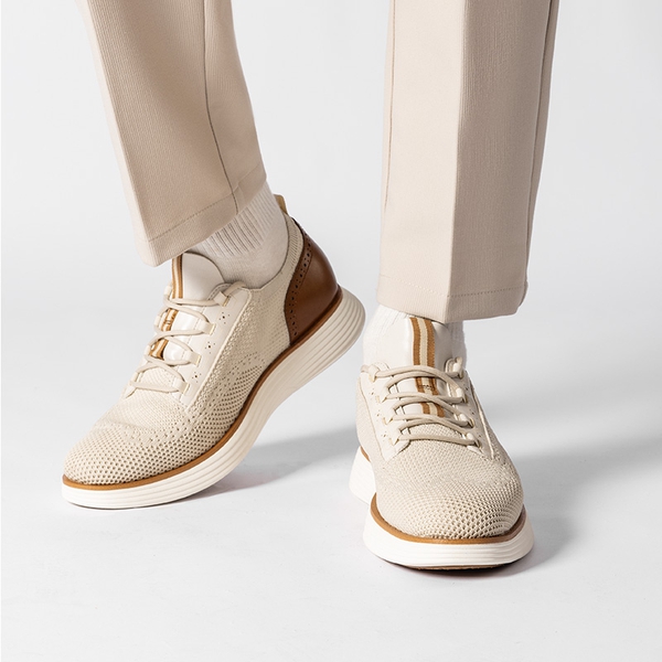 [MaxFlex SuiteCraft+] Men's Smart Mesh Oxford Shoes - BEIGE - 5