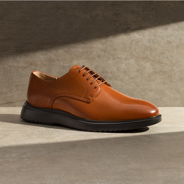 [MaxFlex Ease Polish] Men's Comfortable Oxford Shoes - BROWN - 7