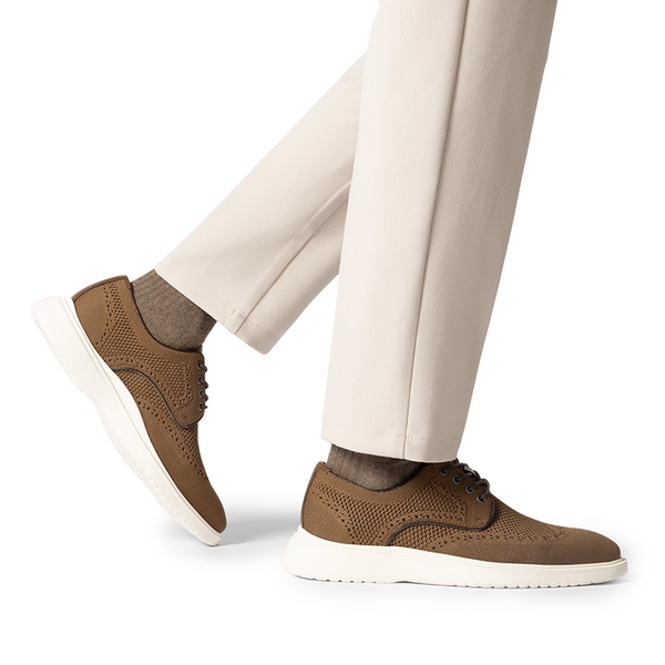 [MaxFlex Ease Polish] Men's Lightweight Oxford Shoes - BROWN - 7