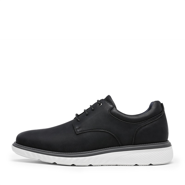 Men's Knitted Casual Oxford Sneakers - BLACK - 5