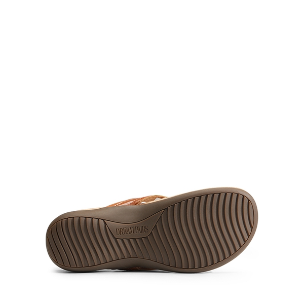 Lightweight 3D Arch Support Flip-flops - BROWN - 5