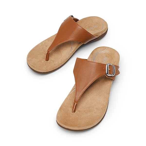 Buckle 3D Arch Support Flip-flops - BROWN - 4