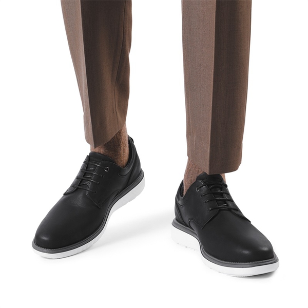 Men's Knitted Casual Oxford Sneakers - BLACK - 1
