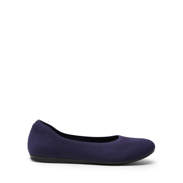 Comfortable Arch Support Knit Ballet Flats - NAVY - 3