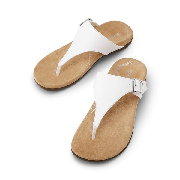 Buckle 3D Arch Support Flip-flops - WHITE - 4