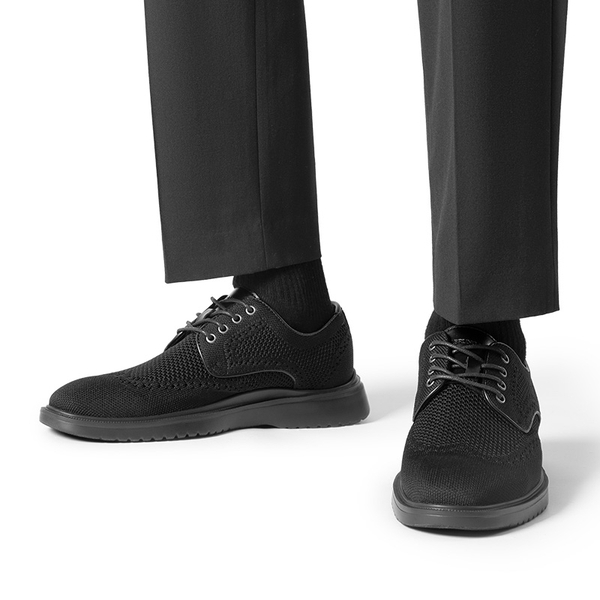 [MaxFlex Ease Polish] Men's Lightweight Oxford Shoes - BLACK - 6