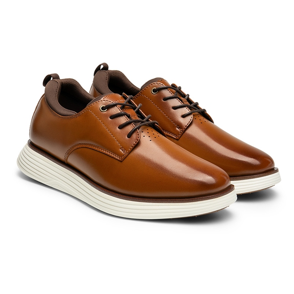 [MaxFlex SuitePolish-] Men's Smart Casual Oxford Sneakers - BROWN - 2