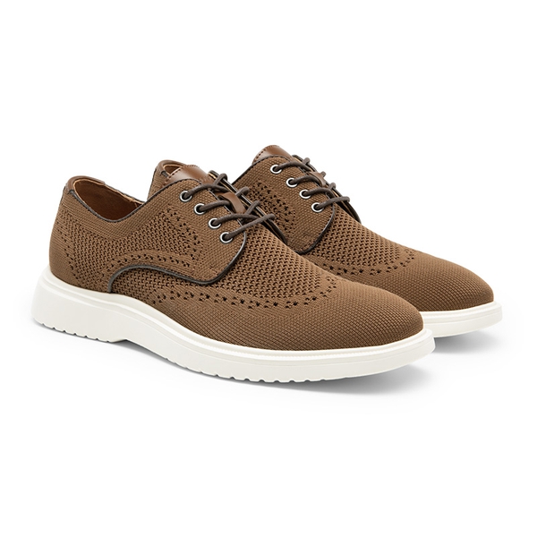 BROWN MaxFlex Ease Polish Men s Lightweight Oxford Shoes dreampairs