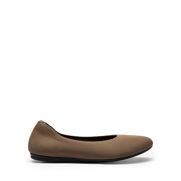Comfortable Arch Support Knit Ballet Flats - BROWN - 3