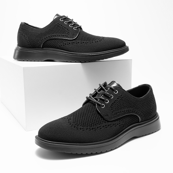 [MaxFlex Ease Polish] Men's Lightweight Oxford Shoes - BLACK - 5