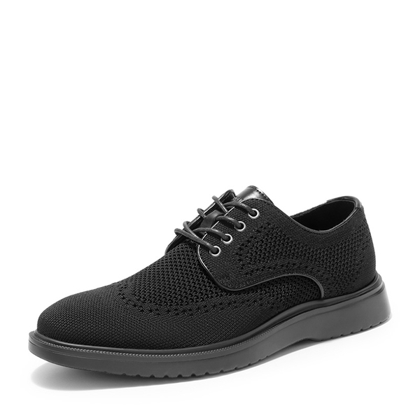 BLACK MaxFlex Ease Polish Men s Lightweight Oxford Shoes dreampairs