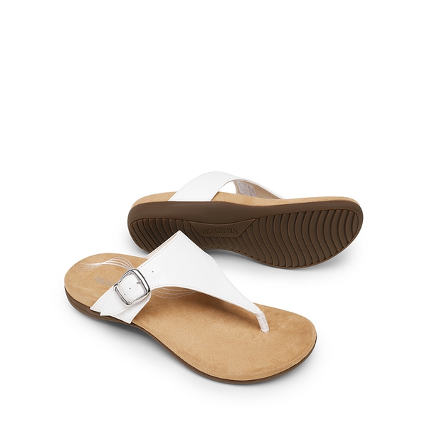 Buckle 3D Arch Support Flip-flops - WHITE - 3