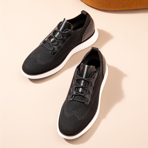 [MaxFlex SuiteCraft+] Men's Smart Mesh Oxford Shoes - BLACK - 7