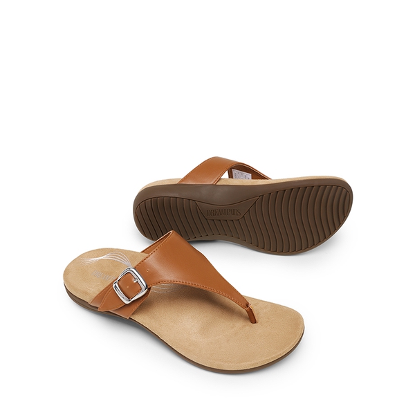 Buckle 3D Arch Support Flip-flops - BROWN - 3