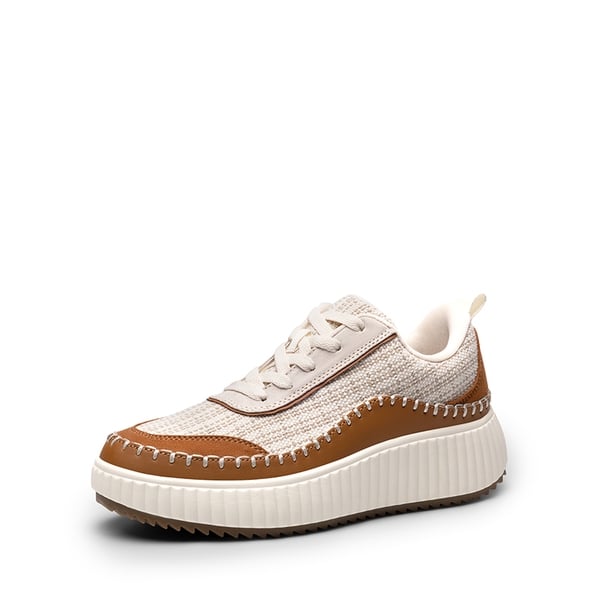[Arch] Tweed-Effect Platform Fashion Sneakers - BROWN BEIGE -  0