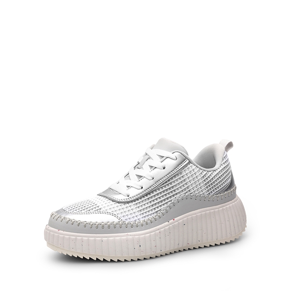 [Arch] Tweed-Effect Platform Fashion Sneakers - SILVER -  0