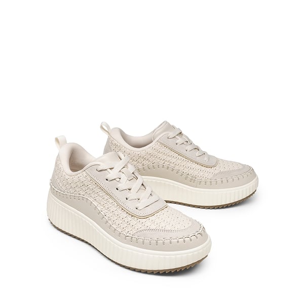 [Arch] Wide Width Tweed Platform Fashion Sneakers - SANDSTONE-KNIT - 5