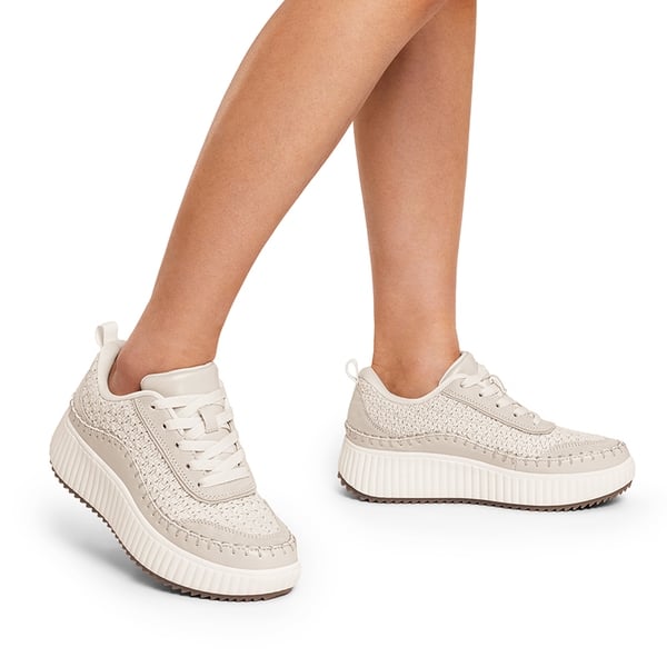 [Arch] Wide Width Tweed Platform Fashion Sneakers - SANDSTONE-KNIT - 2