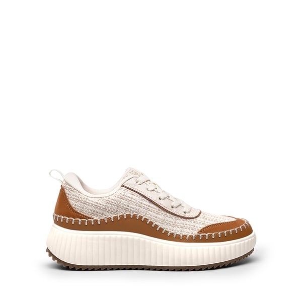 [Arch] Tweed-Effect Platform Fashion Sneakers - BROWN BEIGE - 3