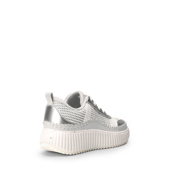 [Arch] Tweed-Effect Platform Fashion Sneakers - SILVER - 4