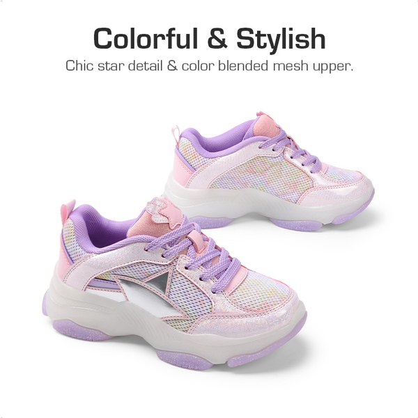 [Sparkle StarGlow] Sparkling Glitters Sneakers - PURPLE PINK - 3