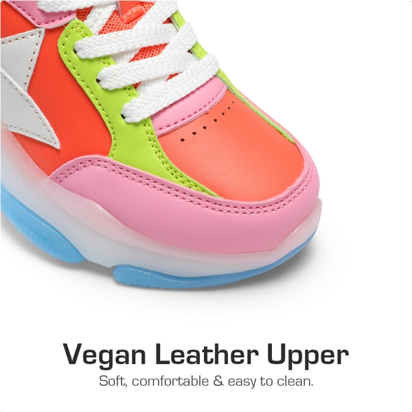 [Sparkle StarShimmer] Retro-inspired Star Accents Sneakers - RAINBOW - 4