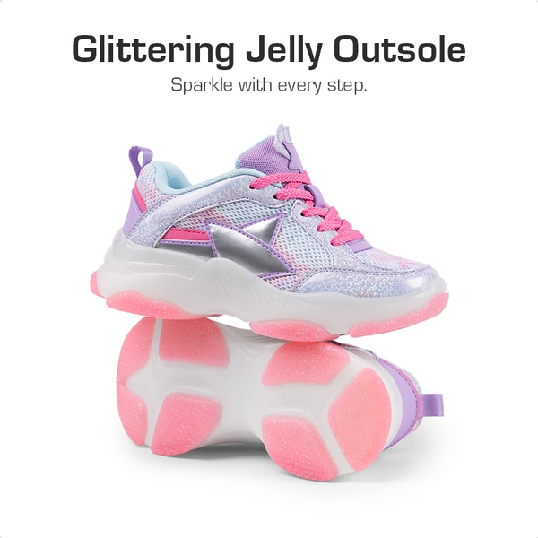 [Sparkle StarGlow] Sparkling Glitters Sneakers - HOT PINK PURPLE - 2