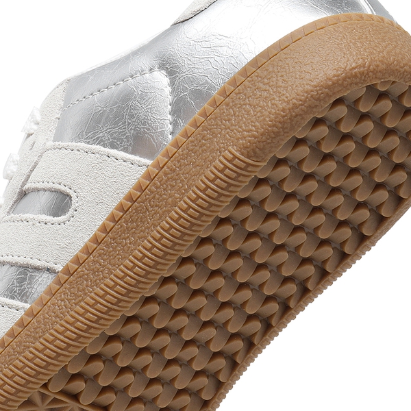 [Nia] Retro Faux Suede Toe Fashion Sneakers - SILVER - 7