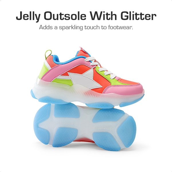 [Sparkle StarShimmer] Retro-inspired Star Accents Sneakers - RAINBOW - 2