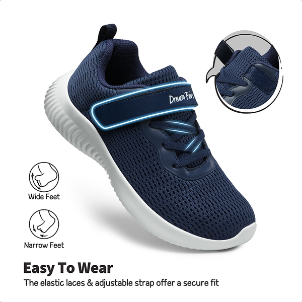 [EZ-Ons FunRun] Kids Tennis Comfortable Running Shoes - DARK BLUE - 3