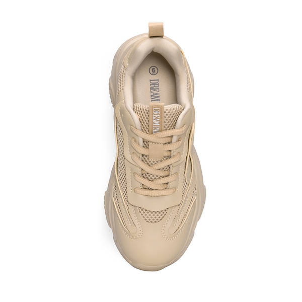 [Jaxon] Platform Lace Up Fashion Sneakers - APRICOT - 5
