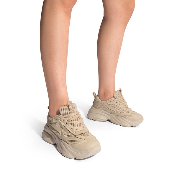 [Jaxon] Platform Lace Up Fashion Sneakers - APRICOT - 1