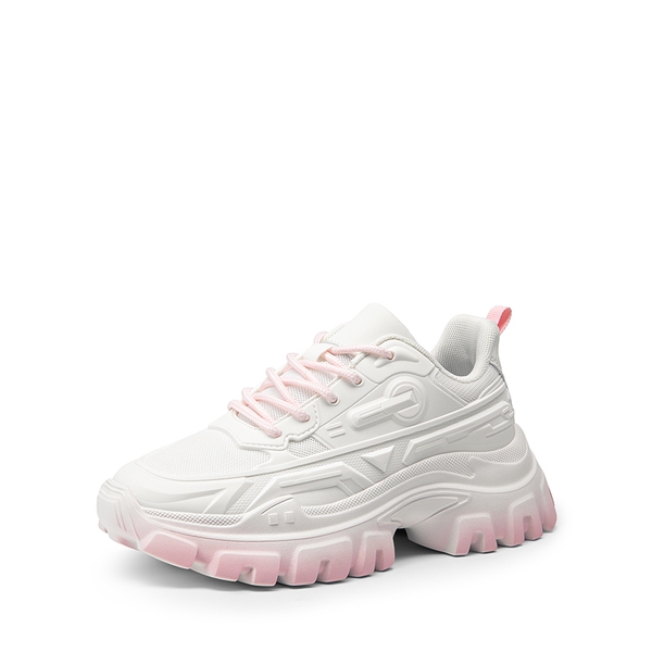 [Bold] Platform Lightweight Fashion Sneakers - WHITE/PINK -  0