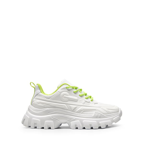 [Bold] Platform Lightweight Fashion Sneakers - WHITE/GREEN - 3