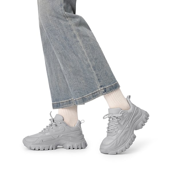 [Bold] Platform Lightweight Fashion Sneakers - GREY - 2