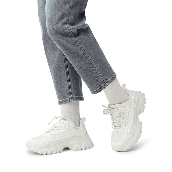[Bold] Platform Lightweight Fashion Sneakers - WHITE - 2
