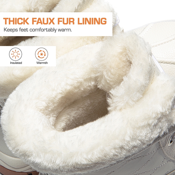 [FuzzyGo Bold] Splash-proof Snow Boots - BEIGE - 6