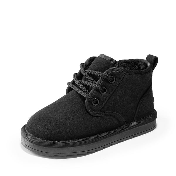 [FuzzyGo Kid's  Cozy] Snow Ankle Boots - BLACK -  0