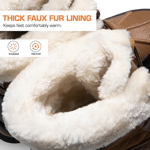 [FuzzyGo Bold] Splash-proof Snow Boots - CHESTNUT - 6
