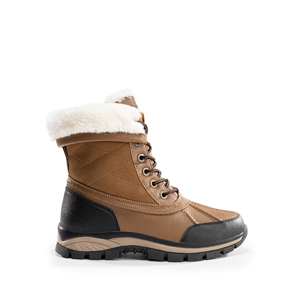 [FuzzyGo Bold] Splash-proof Snow Boots - CHESTNUT - 3