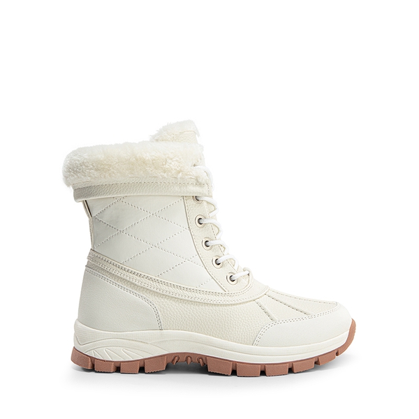 [FuzzyGo Bold] Splash-proof Snow Boots - BEIGE - 3
