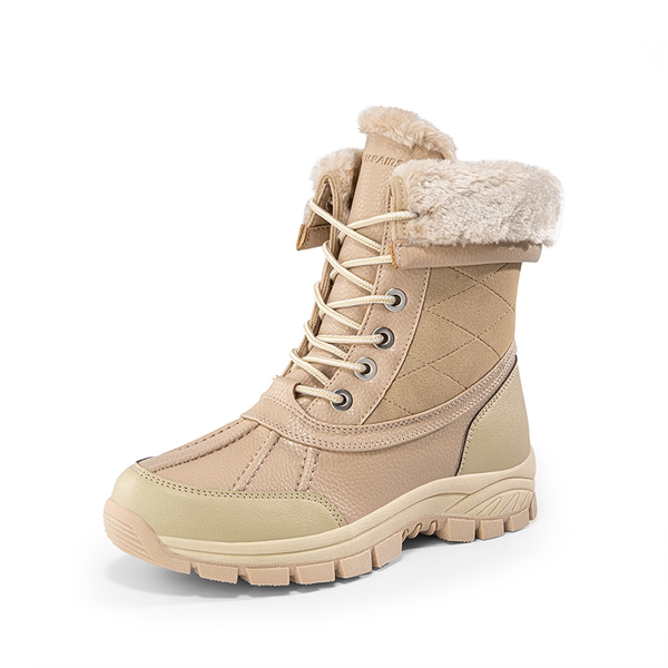 [FuzzyGo Bold] Splash-proof Snow Boots - NUDE -  0