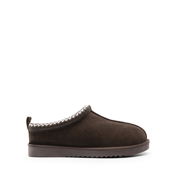 [FuzzyEasy Men's  Slip-on] Suede Fur Slippers - BROWN - 3