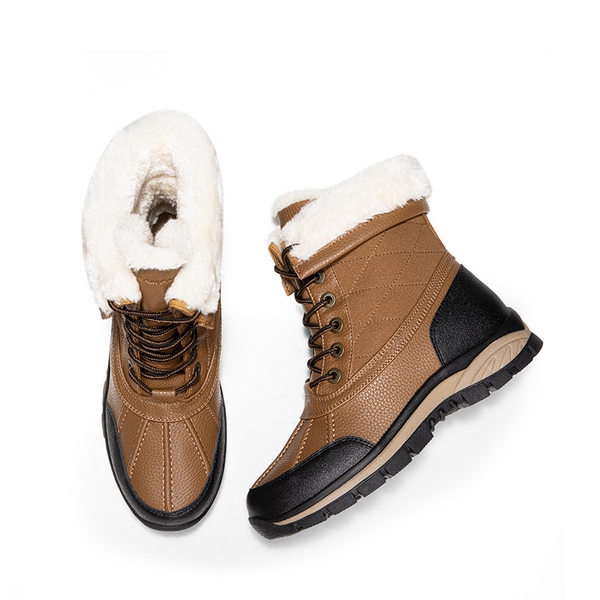 [FuzzyGo Bold] Splash-proof Snow Boots - CHESTNUT - 7