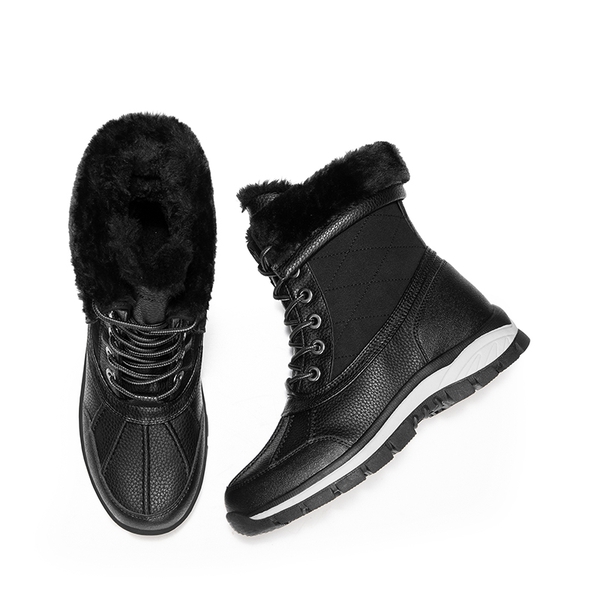[FuzzyGo Bold] Splash-proof Snow Boots - BLACK - 7